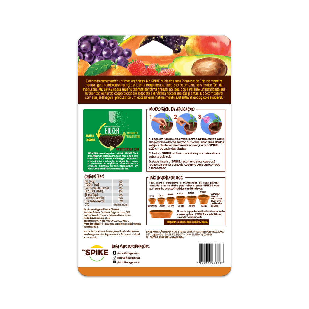 Fertilizante Orgânico para Frutíferas 75 g