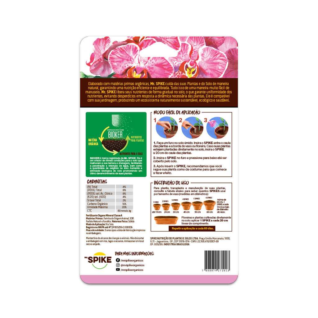 Fertilizante Orgânico para Orquídeas 75 g