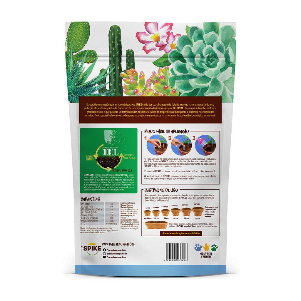Fertilizante Orgânico para Cactos, Suculentas & Rosa do Deserto 330g