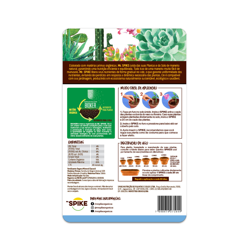 Fertilizante Orgânico para Cactos, Suculentas & Rosa do Deserto 75 g